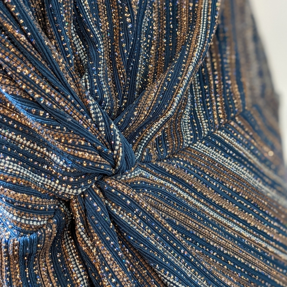 Guess by Marciano Glitter Stretchy Ruched Y2K Dress - Picture 8 of 9